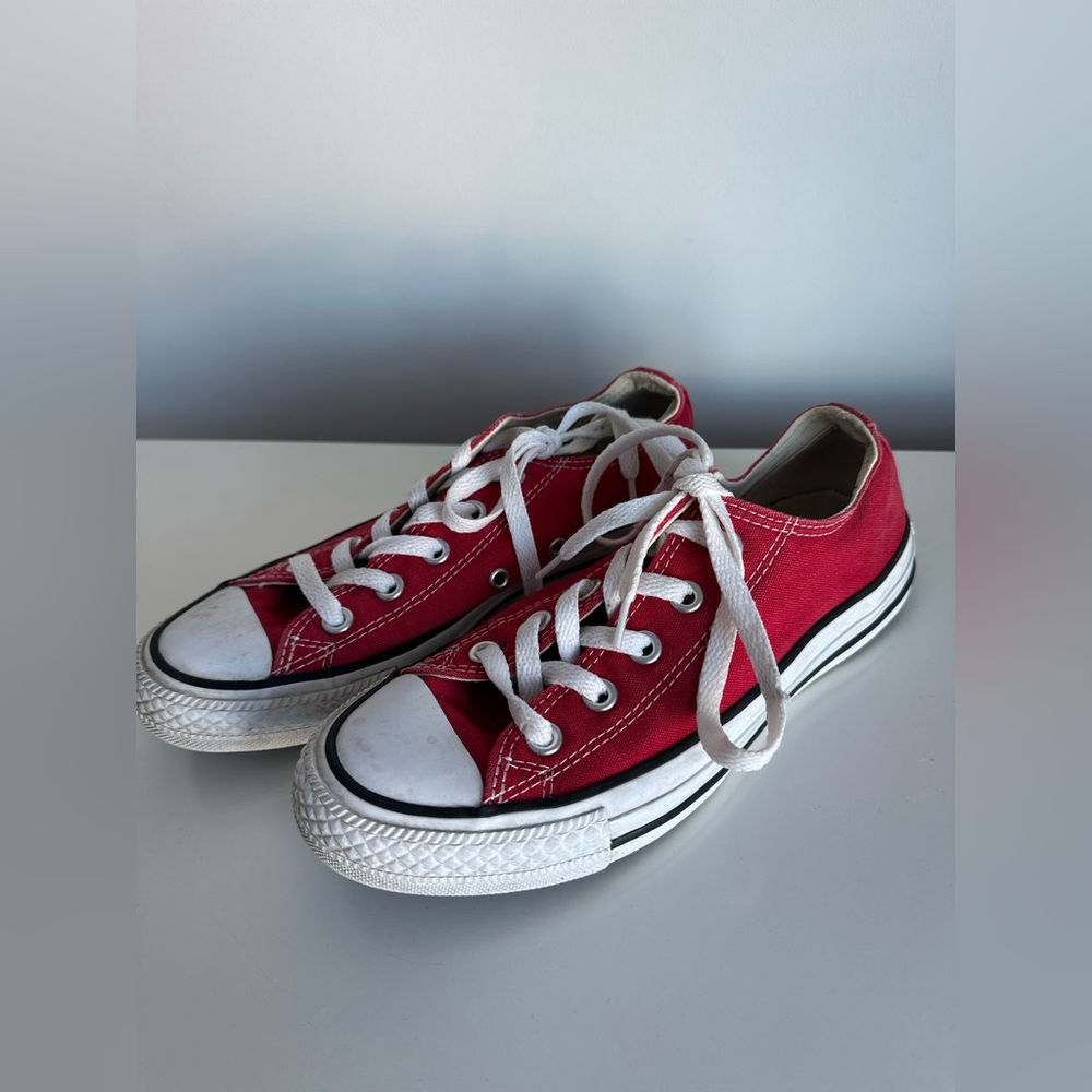 Converse Red Canvas Sneakers